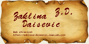 Žaklina Daišević vizit kartica